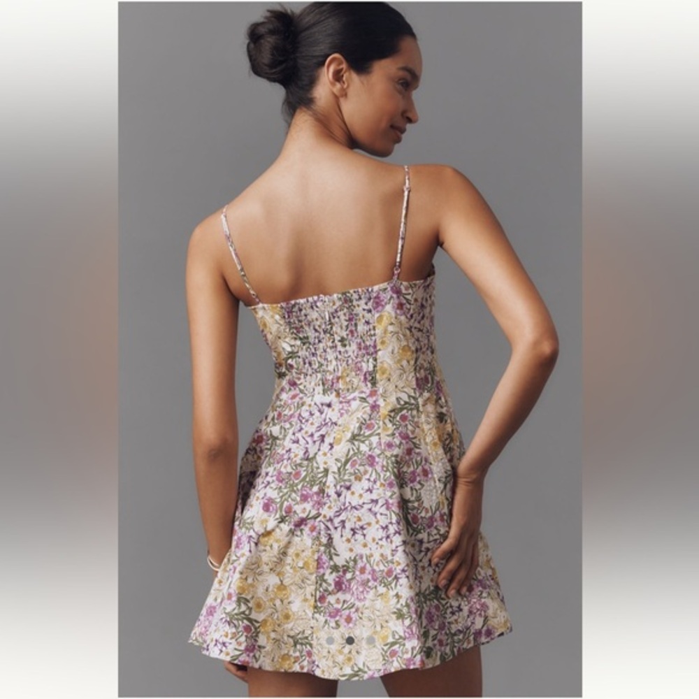 NWT Maeve x Anthropologie Lace Trim Sweetheart Mini Dress | M - Picture 2 of 11
